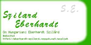 szilard eberhardt business card